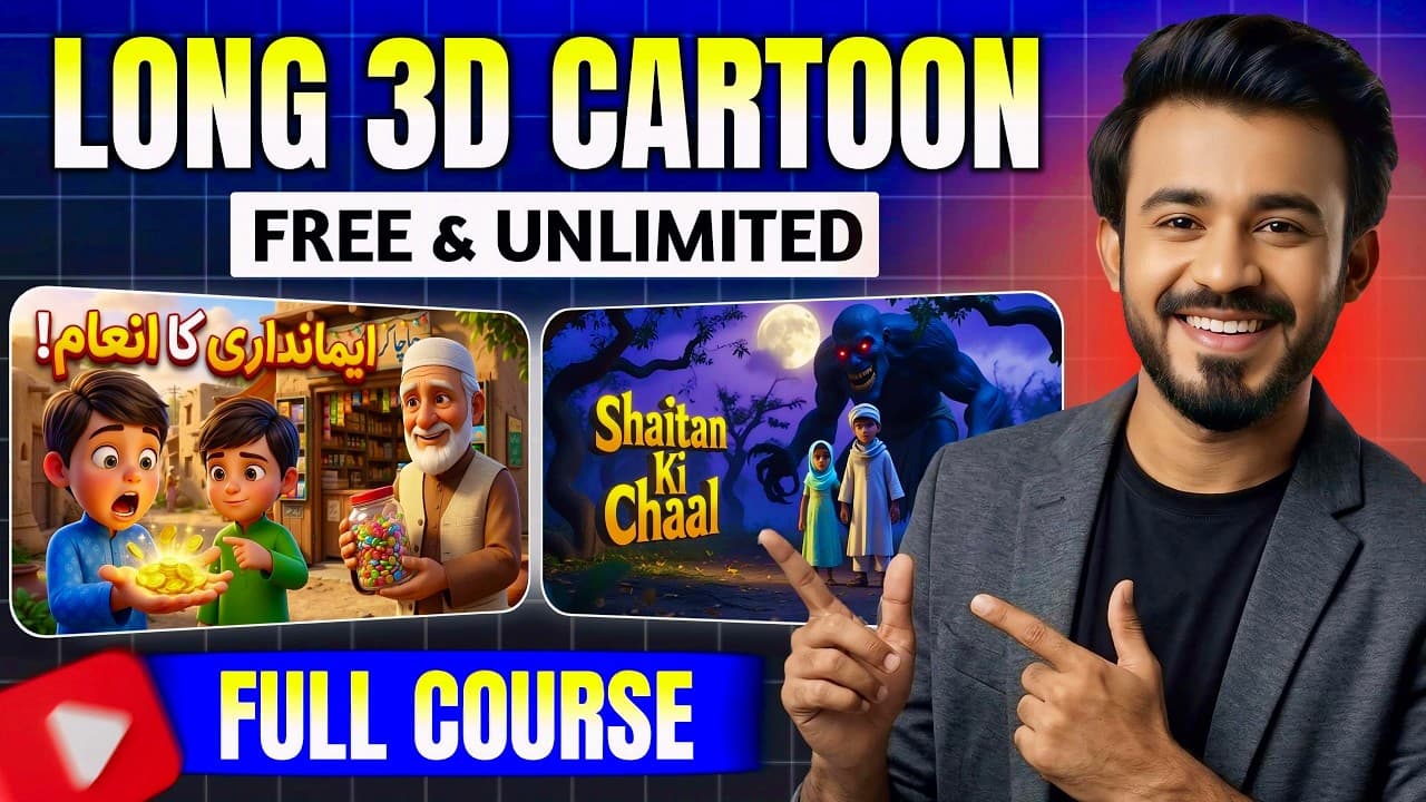 How To Create Long 3D Cartoon Story Videos Using AI (Step-by-Step) | AI Video kaise banaye