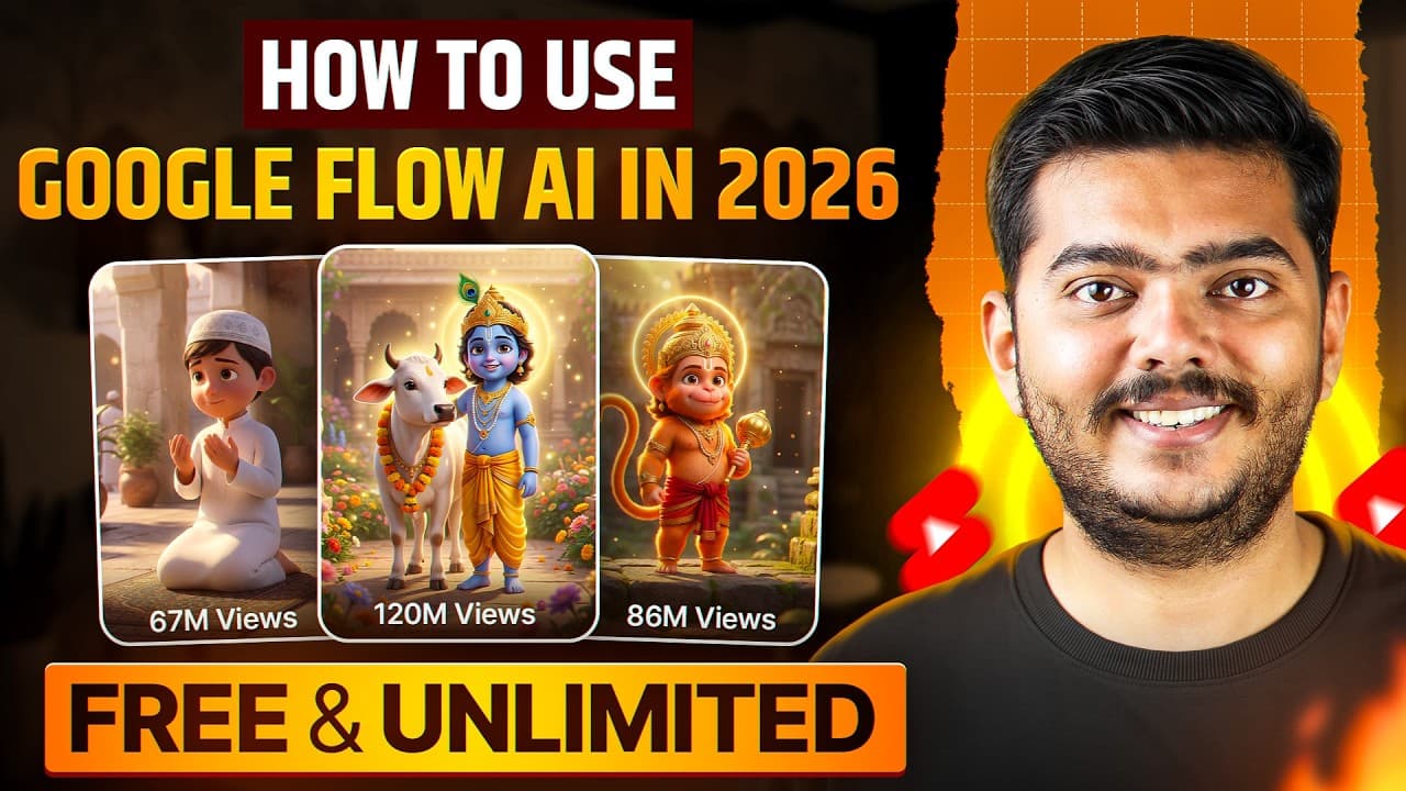 Google Flow AI Tutorial 2026 🔥 How To Create Long AI Videos FREE & Unlimited Nano Banana 2