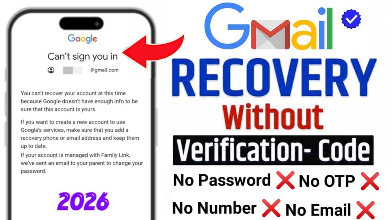 Gmail Account Recovery 2026 || How To Recover Gmail Account Without Recovery Email And Phone Number