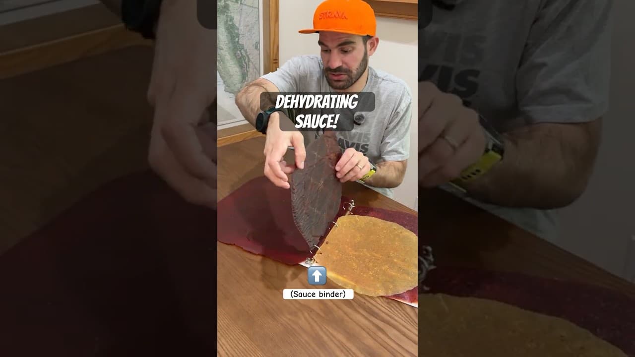 Dehydrating five different types of sauce for the trail!