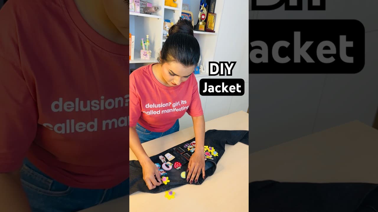 DIY Jacket 😱 #crafteraditi #handmade #DIY #diyjacket #outfitfromscratch @CrafterAditi