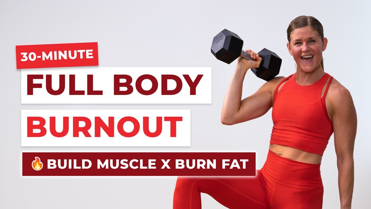 30-Minute Full Body HIIT Workout with Dumbbells | At-Home Strength + Cardio Burn