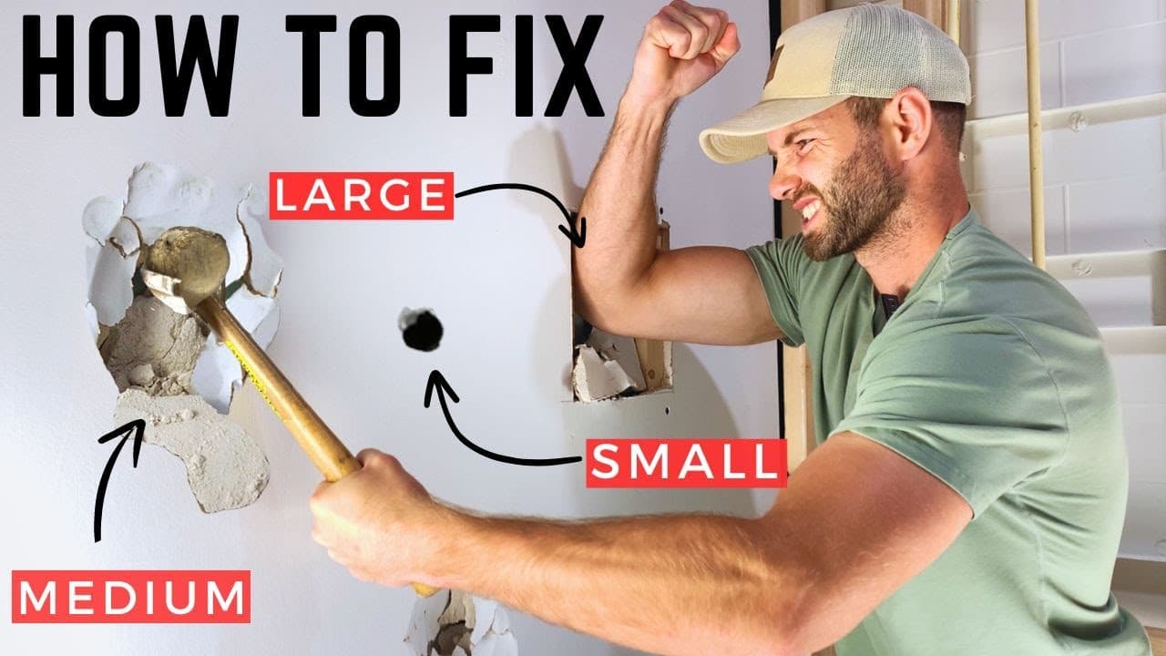 The ONLY Drywall Repair Video You Need to Watch! (How to FIX any Size Hole In Drywall Like a PRO)